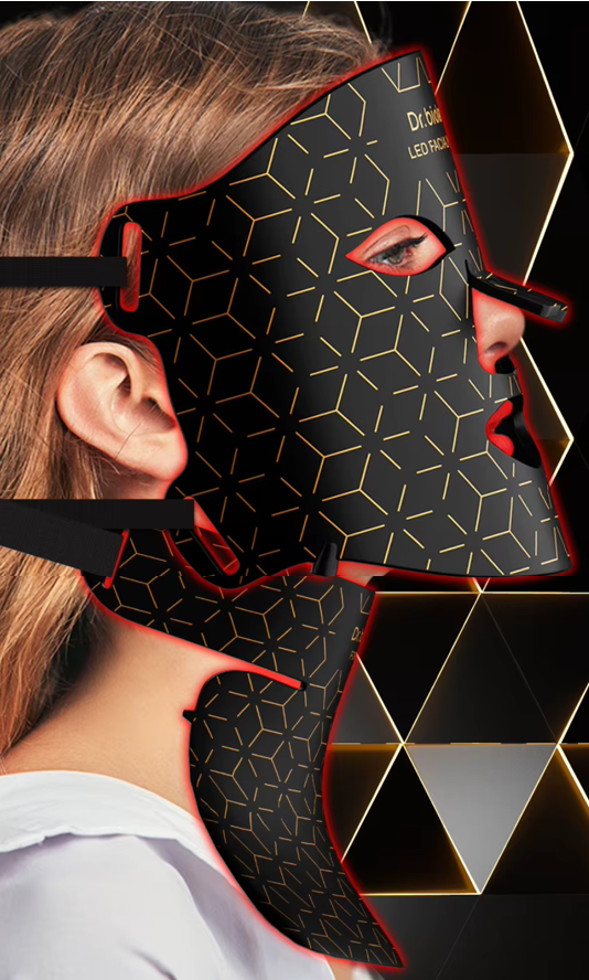Dr. bioled Lichttherapie Gesichts- & Hals-Silikonmaske. Die einzigartige Revolution mit 8 LED-Farben (keine Versandkosten)